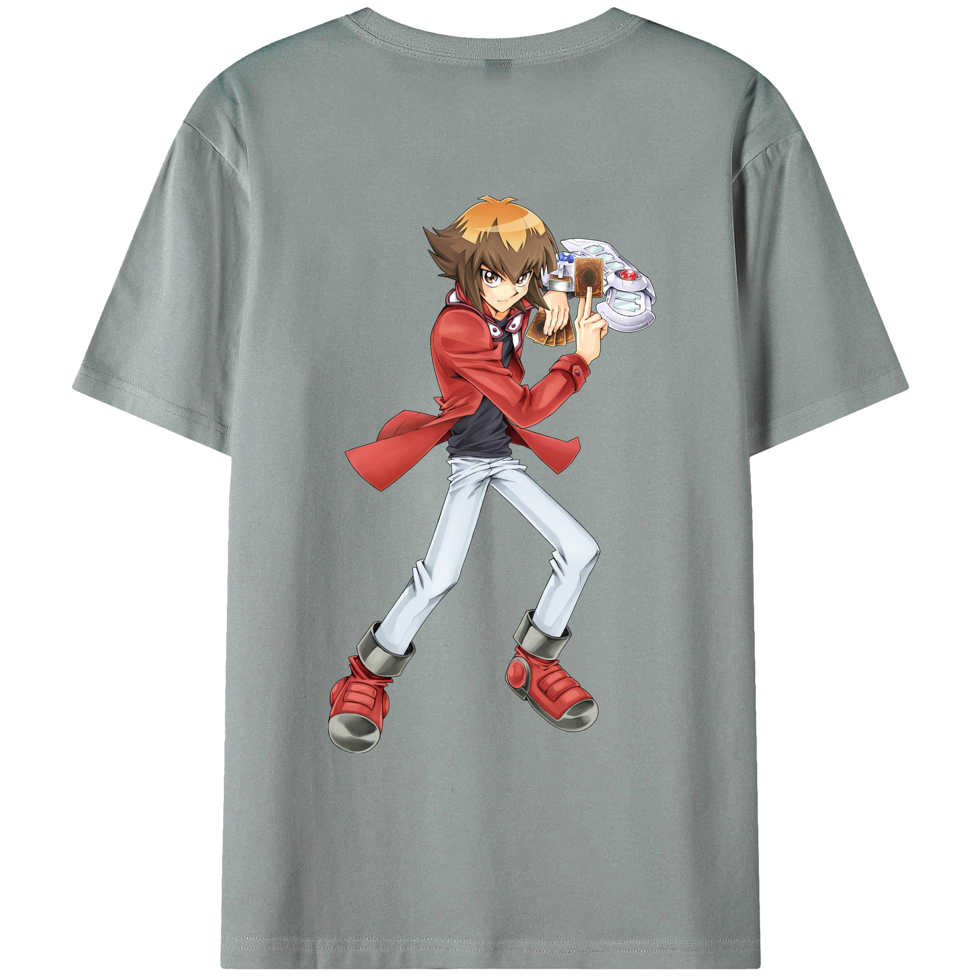 （画像用） 遊☆戯☆王 Yu-Gi-Oh! 綿100％ メンズ半袖Tシャツ（バックプリント） 通気性